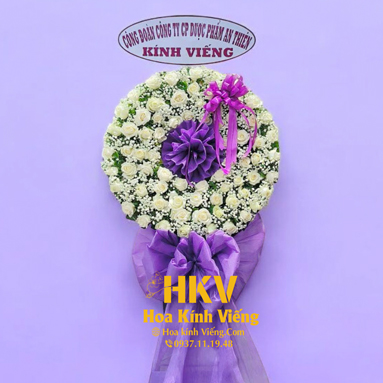 Vòng Hoa Hồng Kính Viếng KV285
