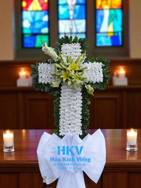 Kệ Hoa Viếng Lễ Tang Công Giáo KV293