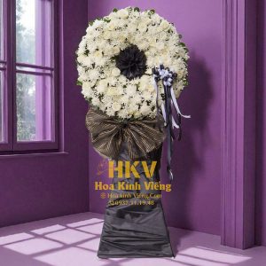 Kệ Hoa Hồng Trắng Viếng lễ Tang KV079