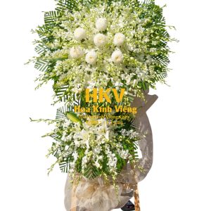 Vòng Hoa Cúc Mẫu Đơn Kính Viếng KV999
