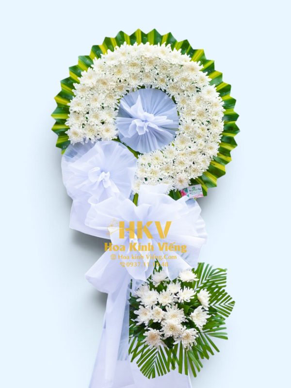 Kệ Hoa Cúc Trắng Viếng Tang Lễ KV992